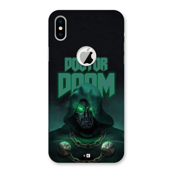 Doctor Doom Back Case for iPhone XS Logo Cut