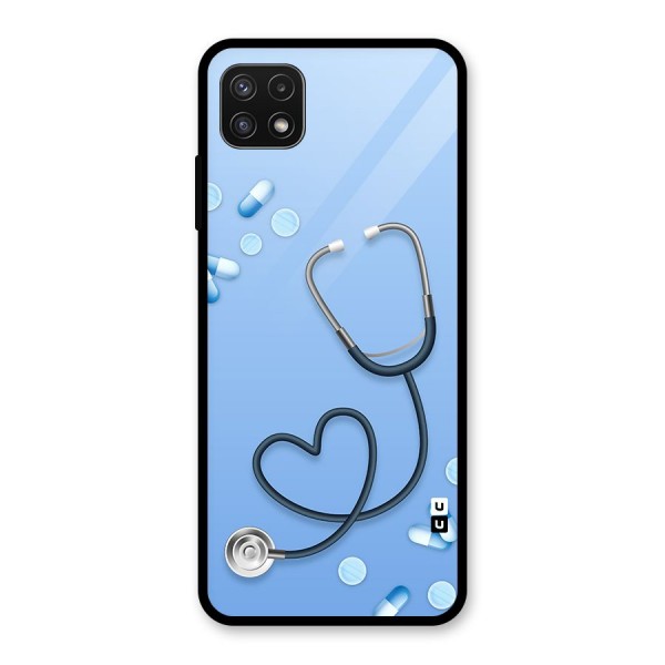 Doctors Stethoscope Glass Back Case for Galaxy A22 5G