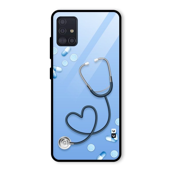 Doctors Stethoscope Glass Back Case for Galaxy A51