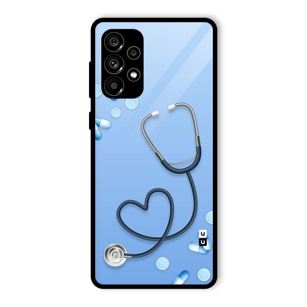 Doctors Stethoscope Glass Back Case for Galaxy A73 5G