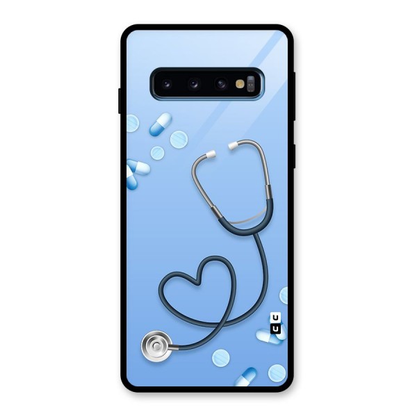 Doctors Stethoscope Glass Back Case for Galaxy S10