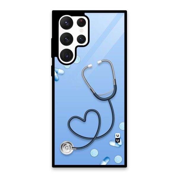 Doctors Stethoscope Glass Back Case for Galaxy S22 Ultra 5G