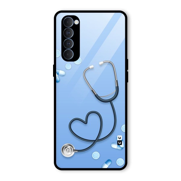 Doctors Stethoscope Glass Back Case for Oppo Reno4 Pro