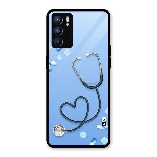 Doctors Stethoscope Glass Back Case for Oppo Reno6 5G