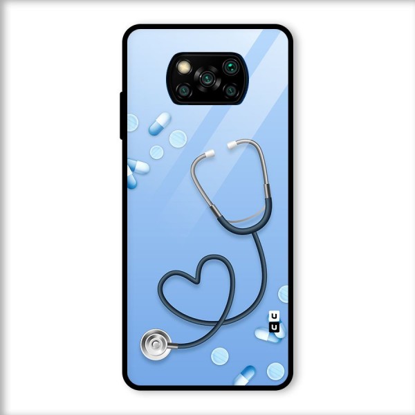 Doctors Stethoscope Glass Back Case for Poco X3