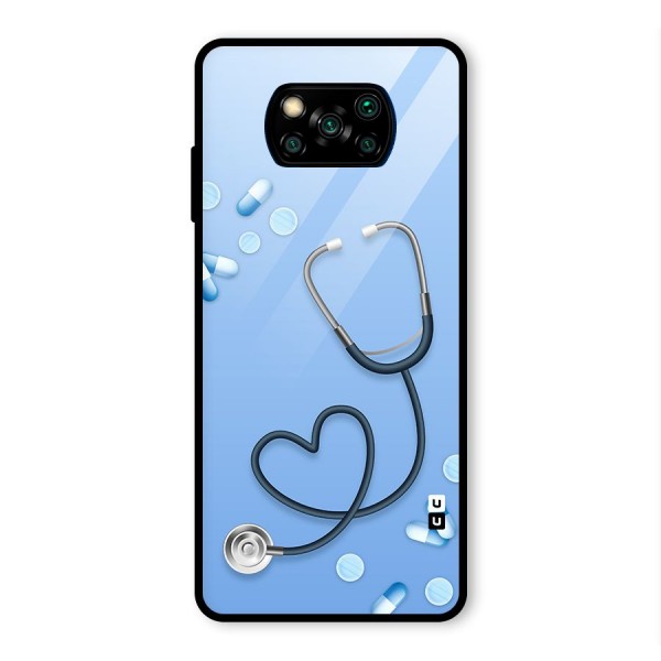 Doctors Stethoscope Glass Back Case for Poco X3 Pro