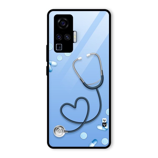 Doctors Stethoscope Glass Back Case for Vivo X50 Pro