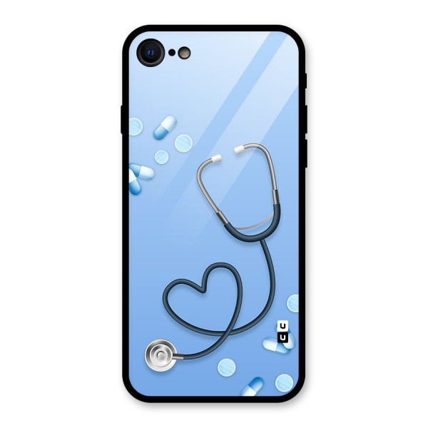 Doctors Stethoscope Glass Back Case for iPhone 8