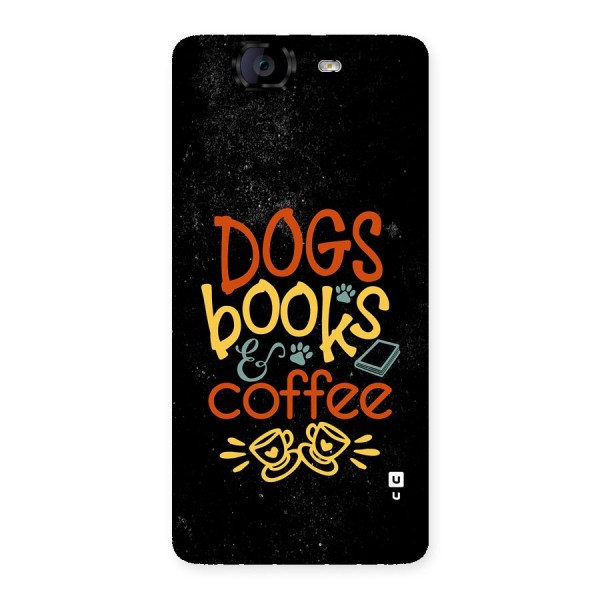 Dogs Books Coffee Back Case for Canvas Knight A350