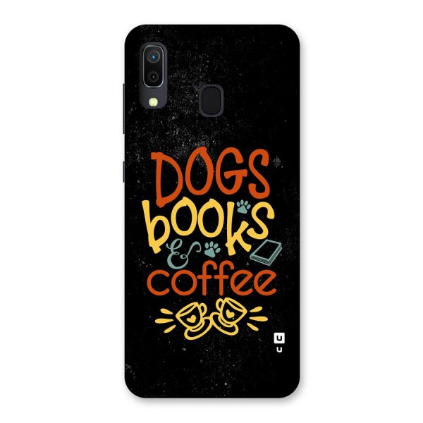 Dogs Books Coffee Back Case for Galaxy A30