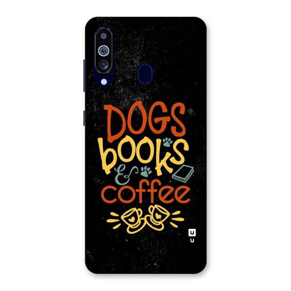 Dogs Books Coffee Back Case for Galaxy A60