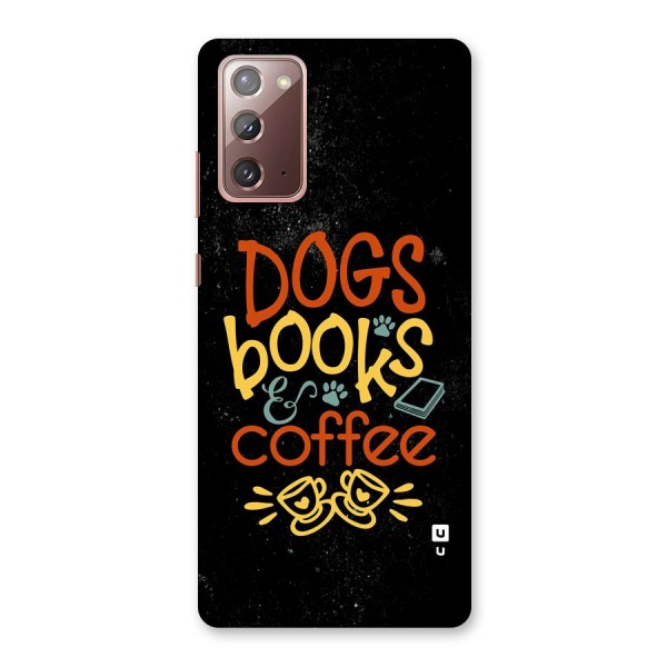 Dogs Books Coffee Back Case for Galaxy Note 20