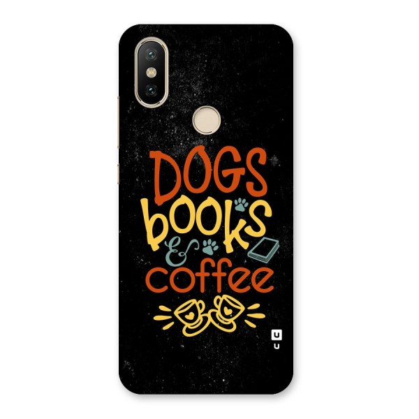 Dogs Books Coffee Back Case for Mi A2