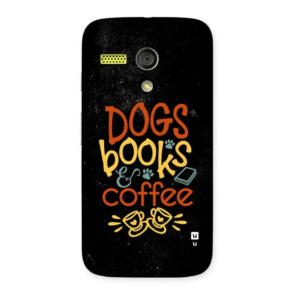 Dogs Books Coffee Back Case for Moto G