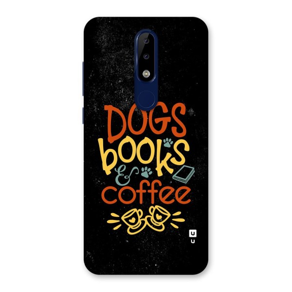 Dogs Books Coffee Back Case for Nokia 5.1 Plus