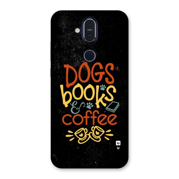 Dogs Books Coffee Back Case for Nokia 8.1