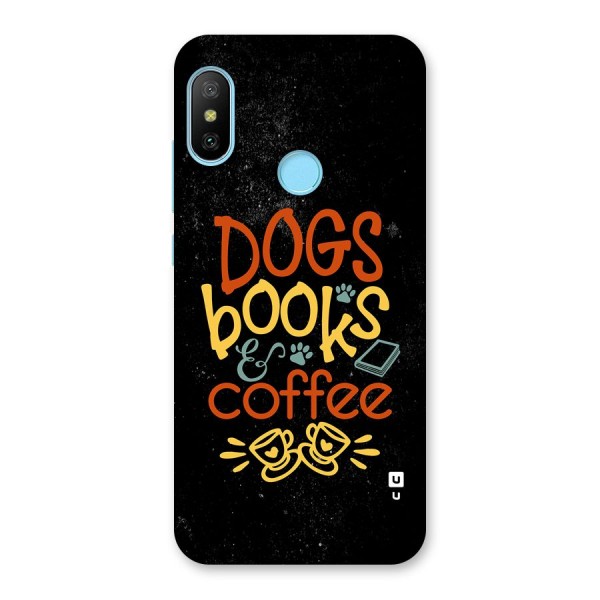 Dogs Books Coffee Back Case for Redmi 6 Pro