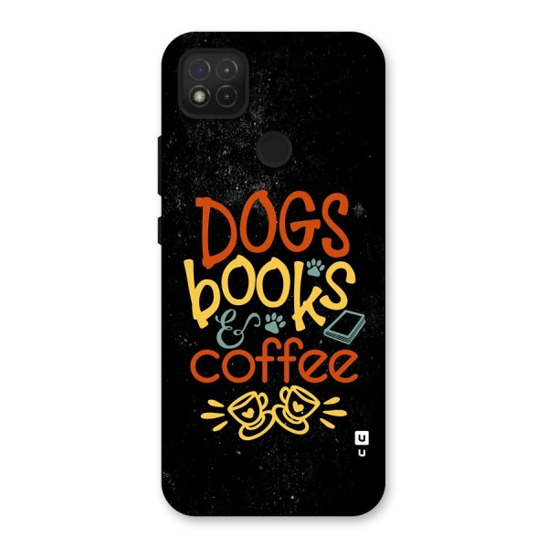 Dogs Books Coffee Back Case for Redmi 9C