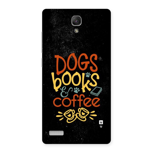 Dogs Books Coffee Back Case for Redmi Note