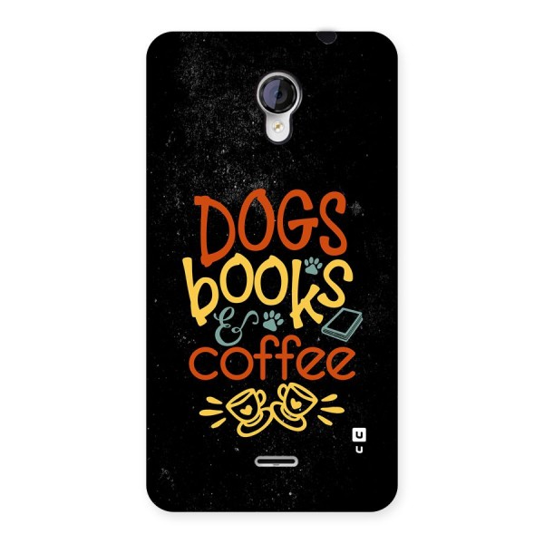 Dogs Books Coffee Back Case for Unite 2 A106