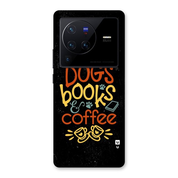 Dogs Books Coffee Back Case for Vivo X80 Pro