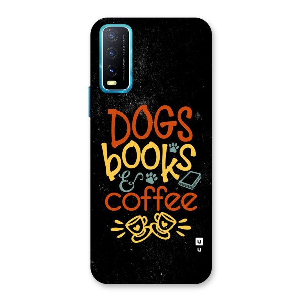 Dogs Books Coffee Back Case for Vivo Y12s