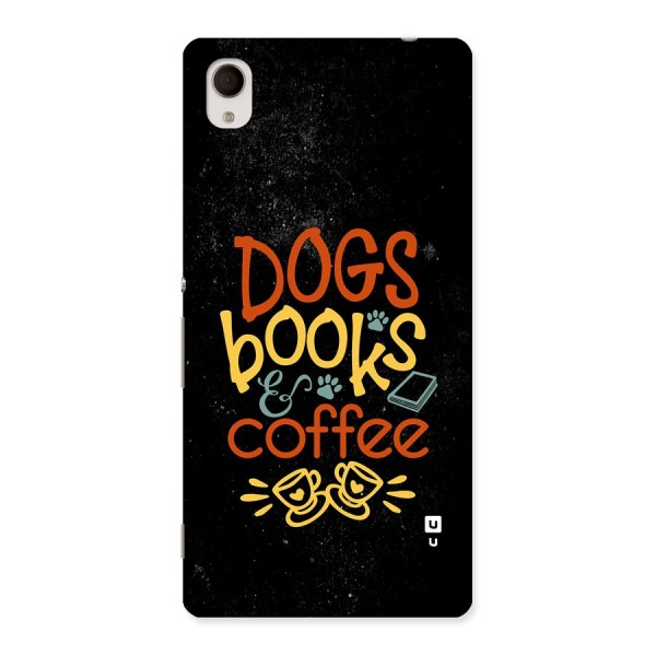 Dogs Books Coffee Back Case for Xperia M4