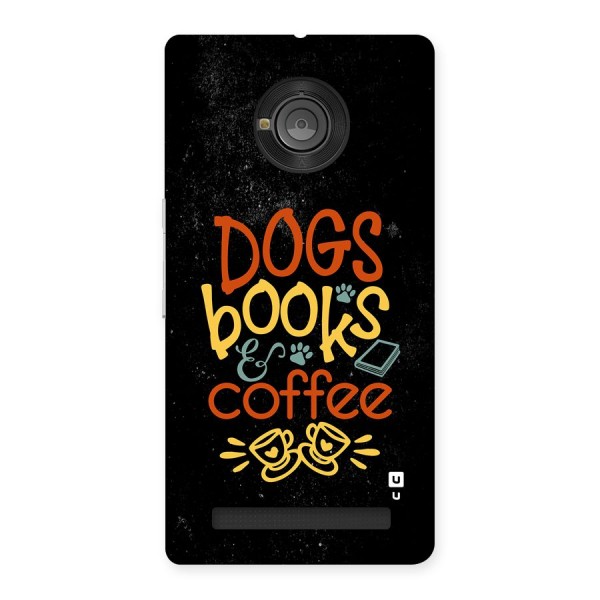 Dogs Books Coffee Back Case for Yuphoria