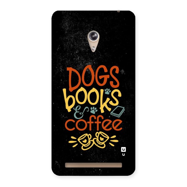 Dogs Books Coffee Back Case for Zenfone 6