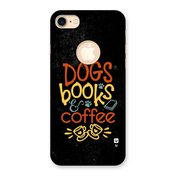 Dogs Books Coffee Back Case for iPhone 8 Logo Cut