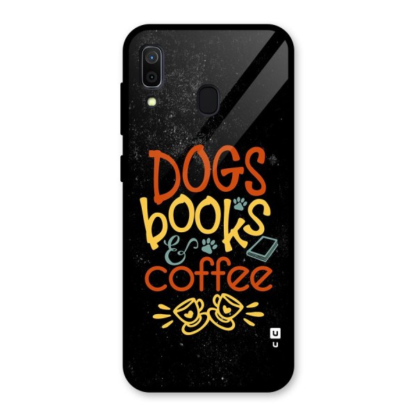 Dogs Books Coffee Glass Back Case for Galaxy A30