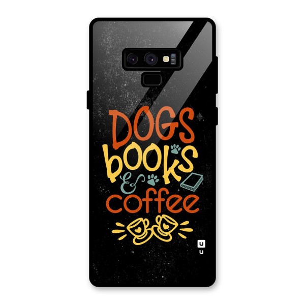 Dogs Books Coffee Glass Back Case for Galaxy Note 9