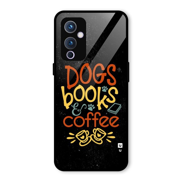 Dogs Books Coffee Glass Back Case for OnePlus 9