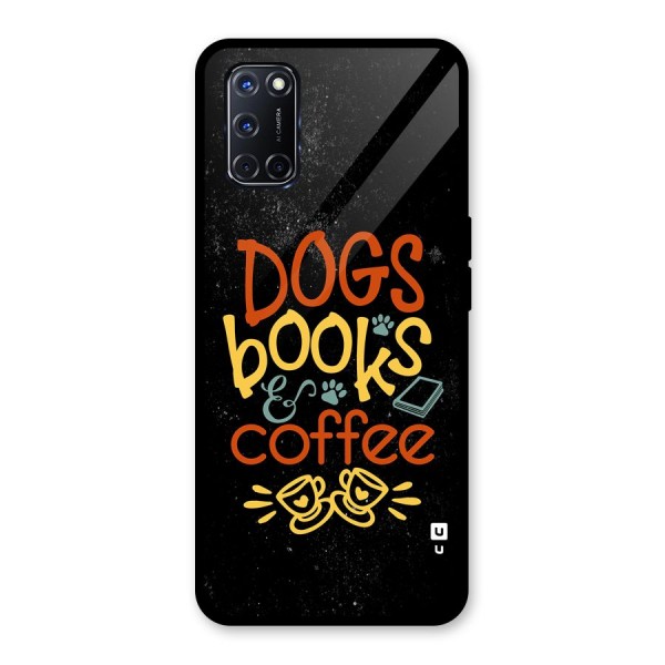 Dogs Books Coffee Glass Back Case for Oppo A52