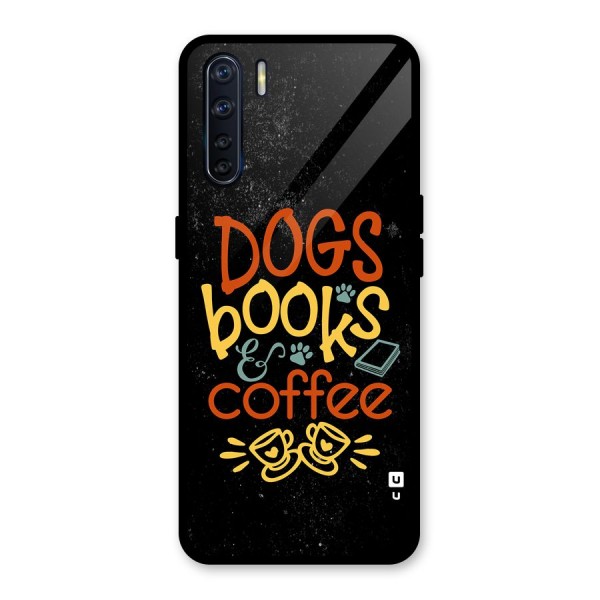 Dogs Books Coffee Glass Back Case for Oppo F15