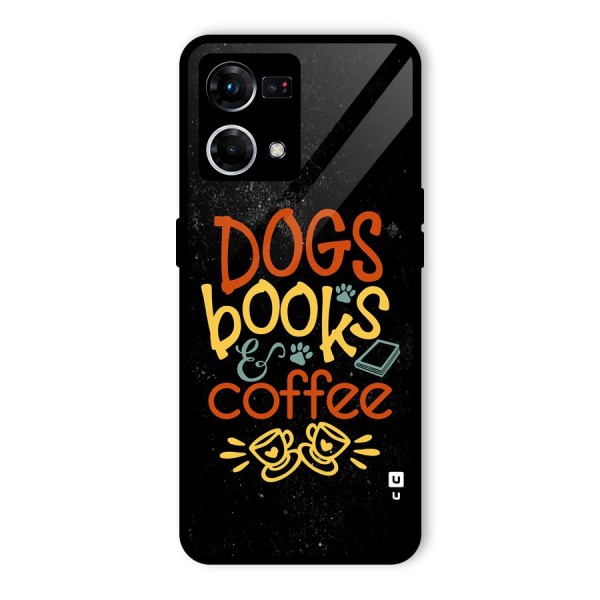 Dogs Books Coffee Glass Back Case for Oppo F21 Pro 4G