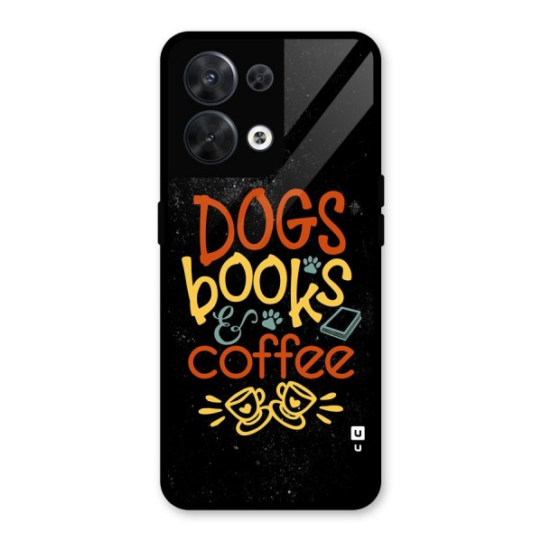 Dogs Books Coffee Glass Back Case for Oppo Reno8 5G