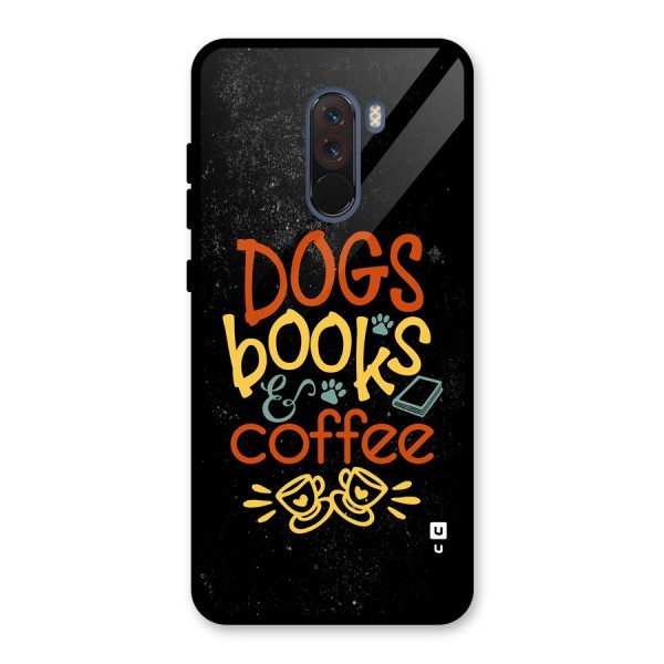 Dogs Books Coffee Glass Back Case for Poco F1