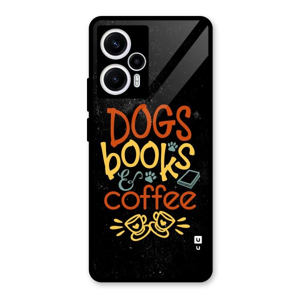 Dogs Books Coffee Glass Back Case for Poco F5