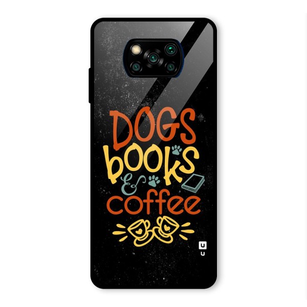 Dogs Books Coffee Glass Back Case for Poco X3 Pro