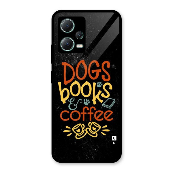 Dogs Books Coffee Glass Back Case for Poco X5