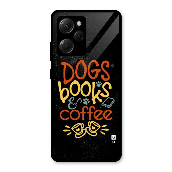 Dogs Books Coffee Glass Back Case for Poco X5 Pro