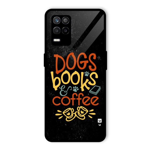 Dogs Books Coffee Glass Back Case for Realme 8s 5G