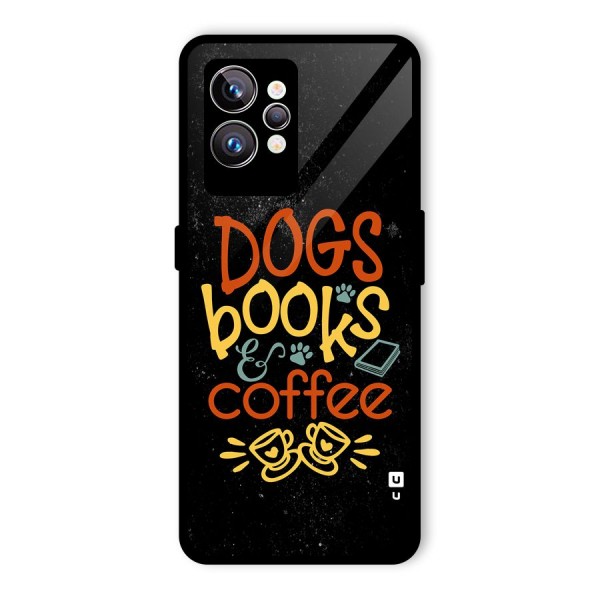 Dogs Books Coffee Glass Back Case for Realme GT2 Pro