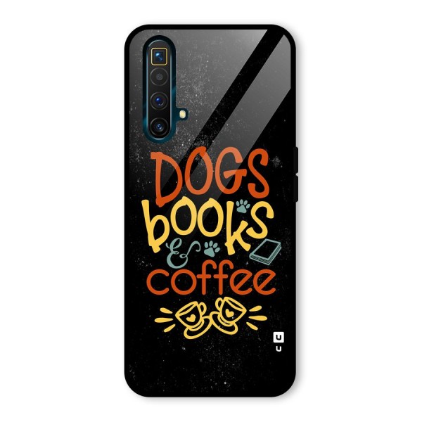 Dogs Books Coffee Glass Back Case for Realme X3 SuperZoom