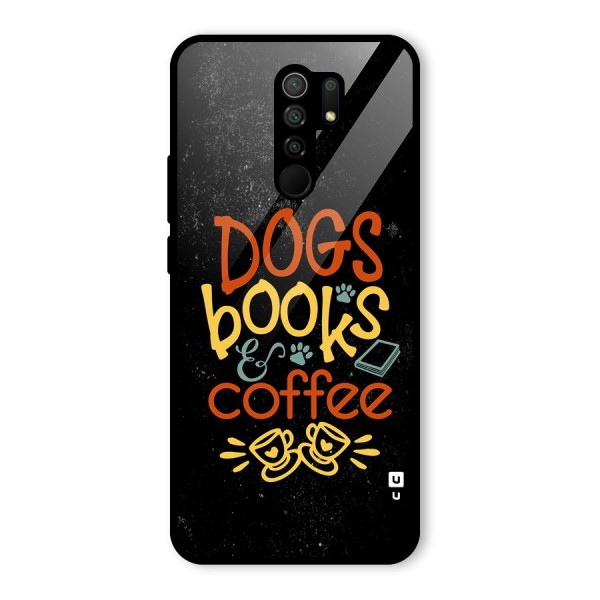 Dogs Books Coffee Glass Back Case for Redmi 9 Prime