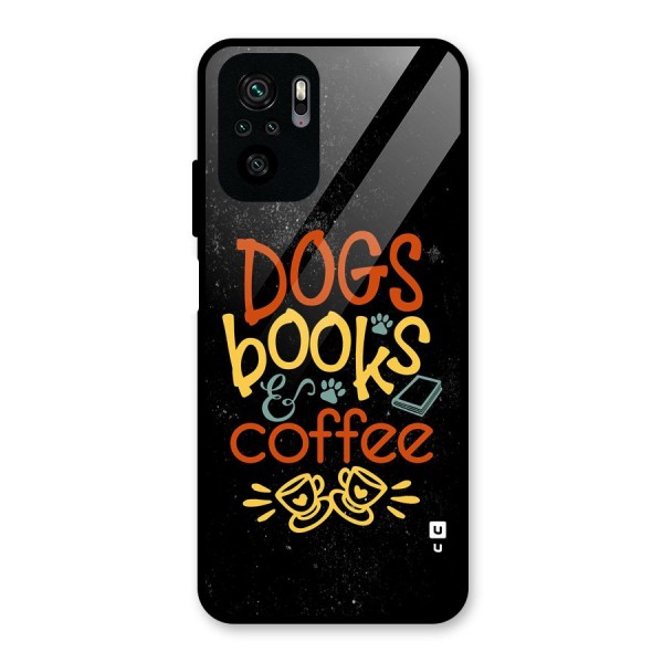 Dogs Books Coffee Glass Back Case for Redmi Note 10