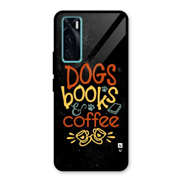 Dogs Books Coffee Glass Back Case for Vivo V20 SE