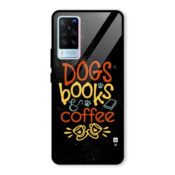 Dogs Books Coffee Glass Back Case for Vivo X60