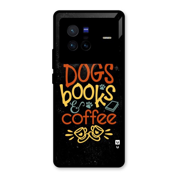 Dogs Books Coffee Glass Back Case for Vivo X80